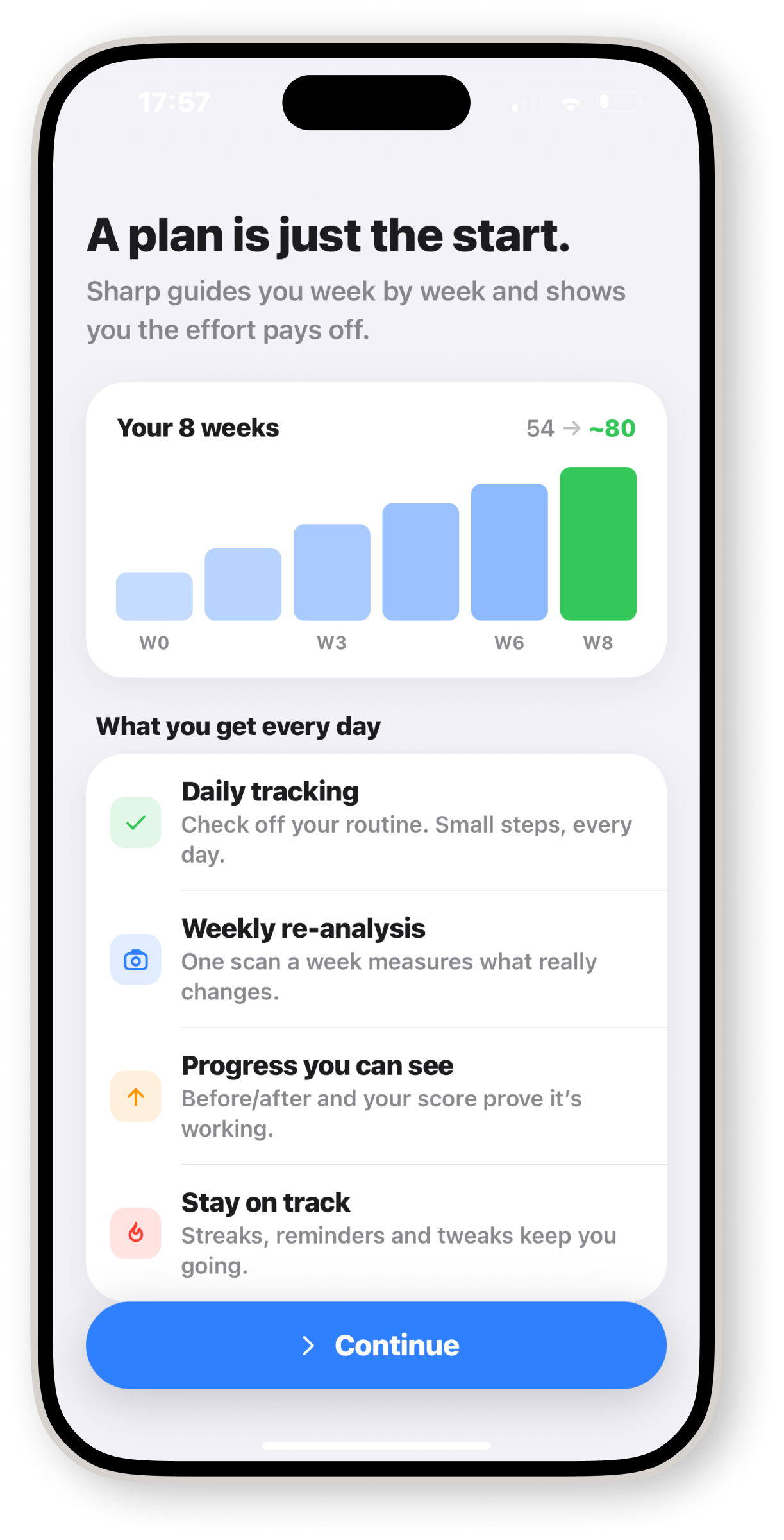 8-week plan in the Sharp app